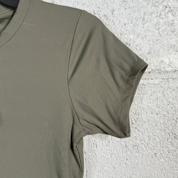 Cotton on Women's Active Rib Gym T-shirt - Dusty Khaki small - Picture 3 of 6